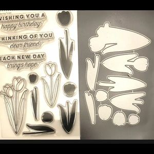 My Favorite Things MFT - Spring Tulips Stamp Set and Die-namics Set Retired EUC